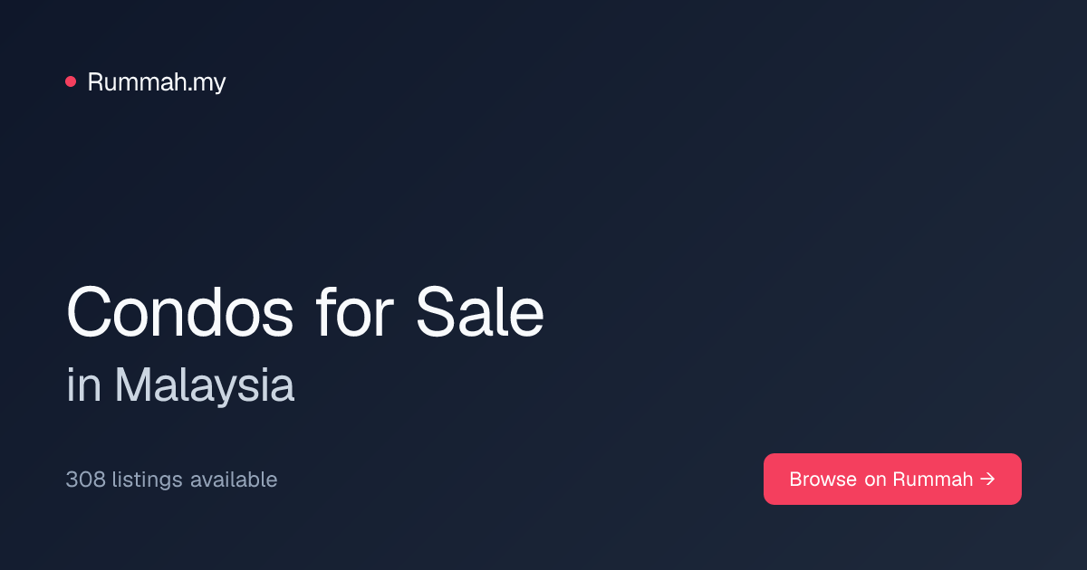 308 Condos for Sale Under RM300k in Malaysia | Rummah